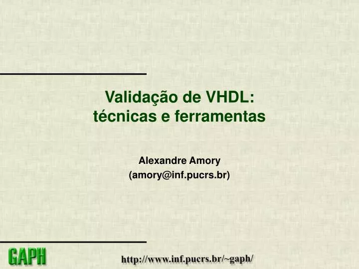 valida o de vhdl t cnicas e ferramentas