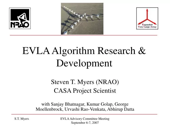 evla algorithm research development