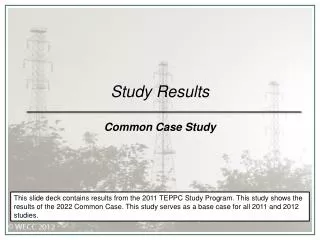 Study Results Common Case Study