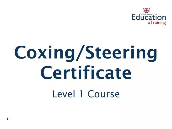 coxing steering certificate level 1 course