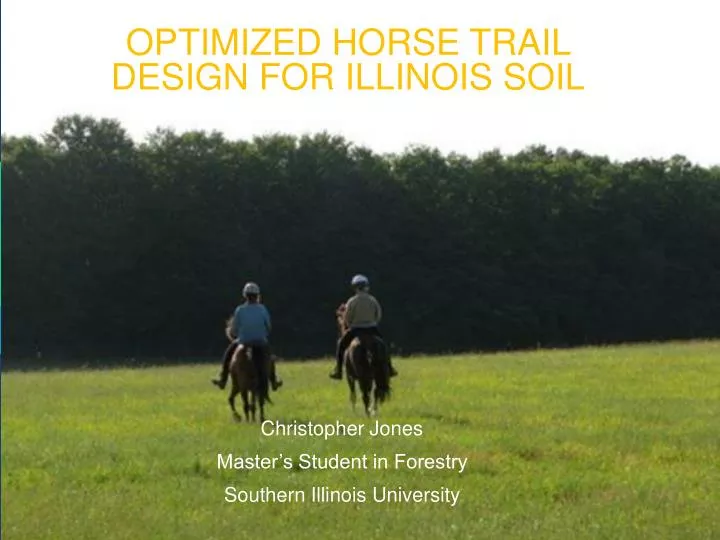 optimized horse trail design for illinois soil