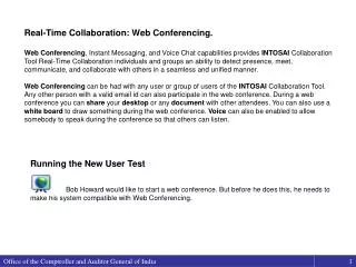 Real-Time Collaboration: Web Conferencing.