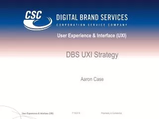 DBS UXI Strategy