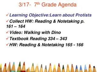 3/17- 7 th Grade Agenda