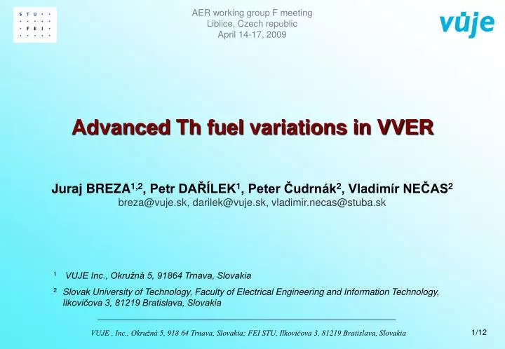 advanced th fuel variations in vver