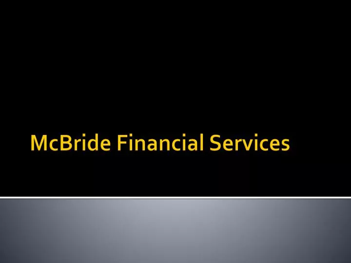 mcbride financial services