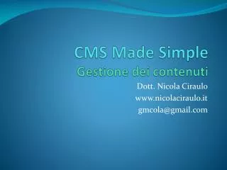 cms made simple gestione dei contenuti