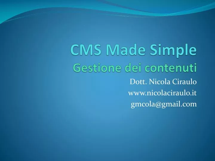 cms made simple gestione dei contenuti