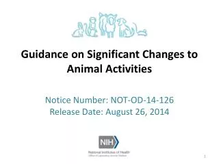 Guidance on Significant Changes to Animal Activities