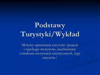 podstawy turystyki wyk ad