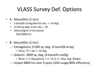 VLASS Survey Def. Options