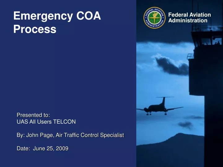 emergency coa process