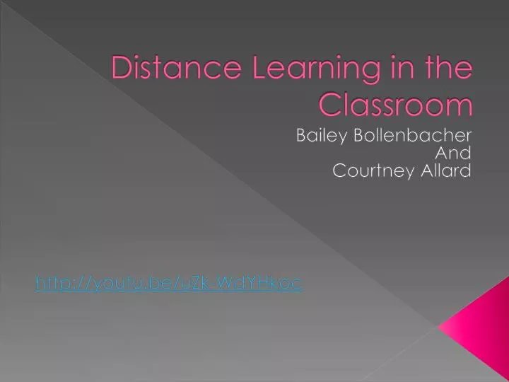distance learning in the classroom