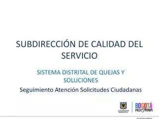 subdirecci n de calidad del servicio