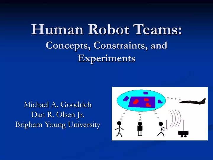 human robot teams concepts constraints and experiments
