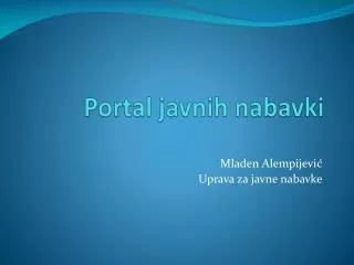 portal javnih nabavki