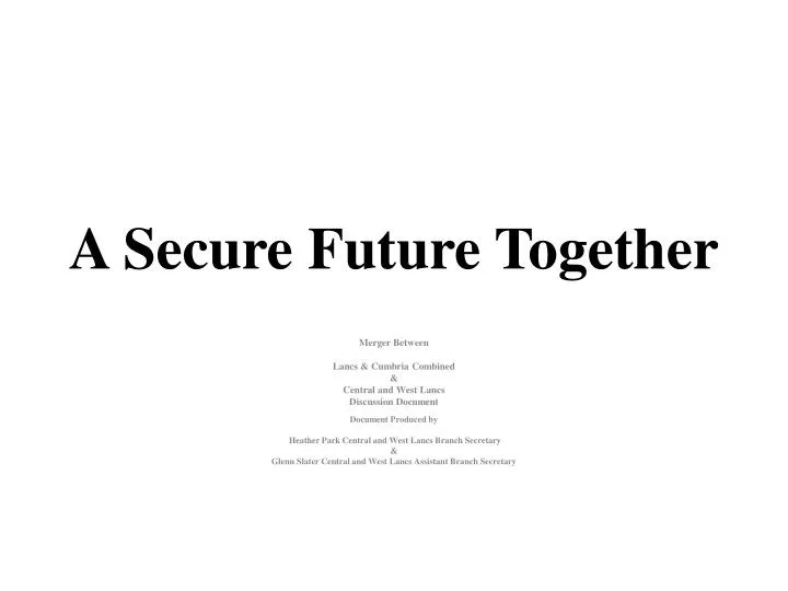 a secure future together