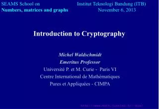 Introduction to Cryptography