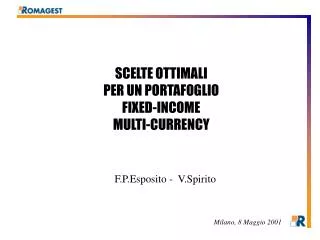scelte ottimali per un portafoglio fixed income multi currency