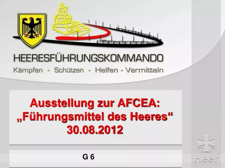 ausstellung zur afcea f hrungsmittel des heeres 30 08 2012