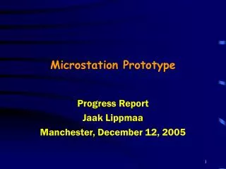 Microstation Prototype