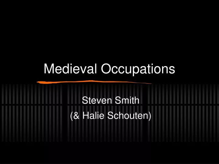medieval occupations