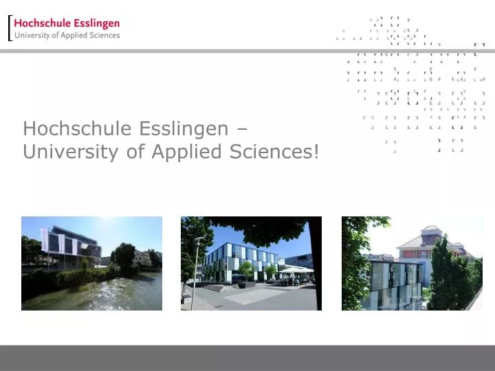 hochschule esslingen university of applied sciences