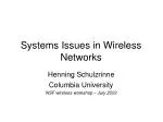 Systems Issues in Wireless Networks - slide 1