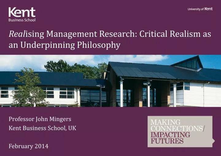 real ising management research critical realism as an underpinning philosophy