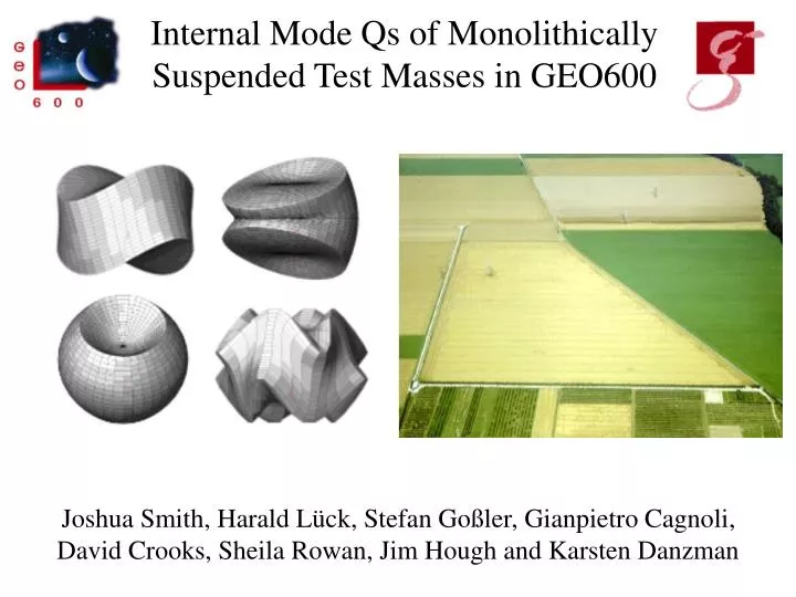 internal mode qs of monolithically suspended test masses in geo600