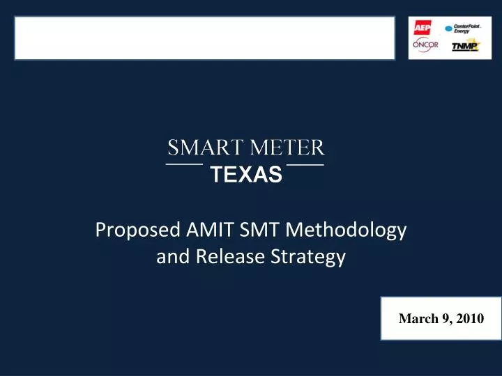 proposed amit smt methodology and release strategy