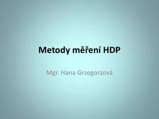 metody m en hdp