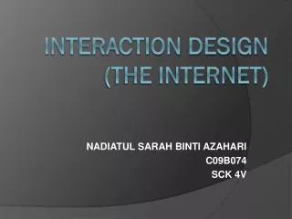 nadiatul sarah binti azahari c09b074 sck 4v