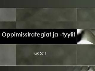 oppimisstrategiat ja tyylit