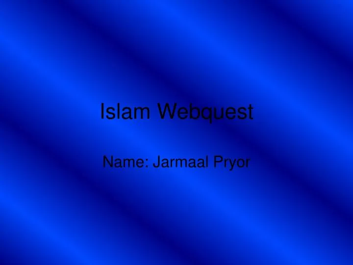 islam webquest