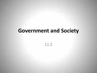 Government and Society