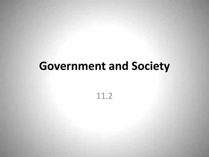 government and society