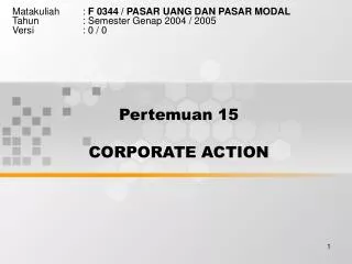 pertemuan 15 co rporate action