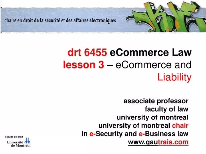 drt 6455 ecommerce law lesson 3 ecommerce and liability