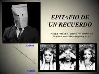 epitafio de un recuerdo
