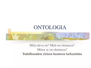 ontologia