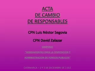 acta de cambio de responsables