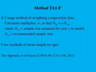 Method TA1.8 *