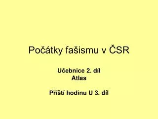 po tky fa ismu v sr