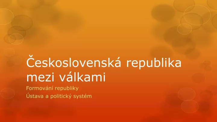 eskoslovensk republika mezi v lkami