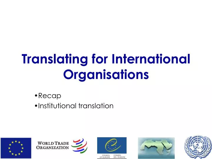 translating for international organisations