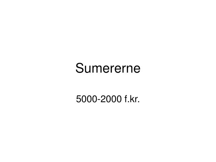 sumererne