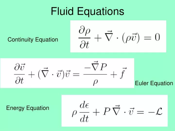 fluid equations