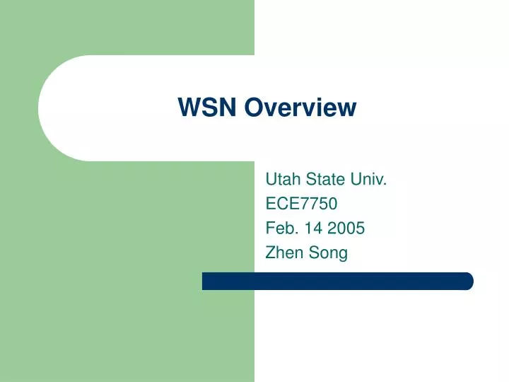 wsn overview