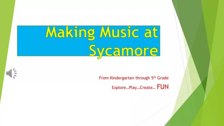 making music at sycamore